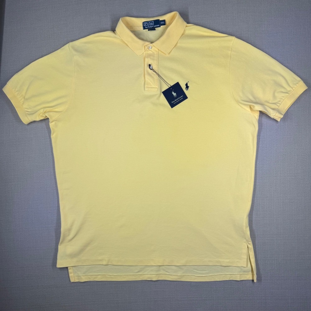 Polo Ralph Lauren Mens Classic Fit Short Sleeve Polo Shirt Yellow XXL NWT